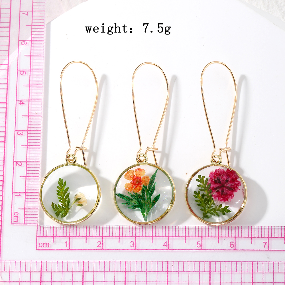 1 Pair Vacation Sweet Simple Style Flower Resin Drop Earrings display picture 7