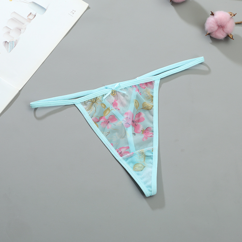 Printing Low Waist Thong Panties Sexy Lingerie display picture 2