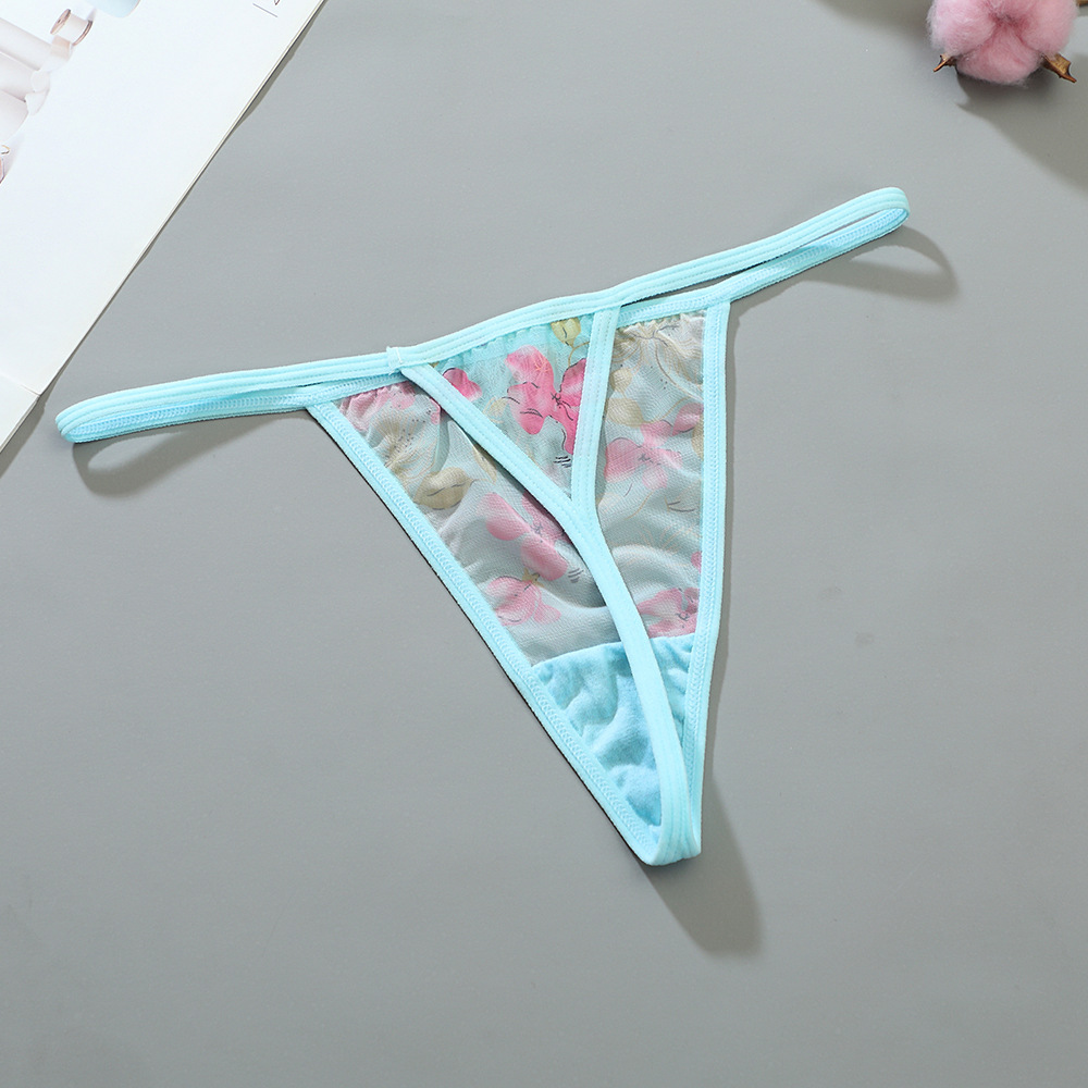 Printing Low Waist Thong Panties Sexy Lingerie display picture 3