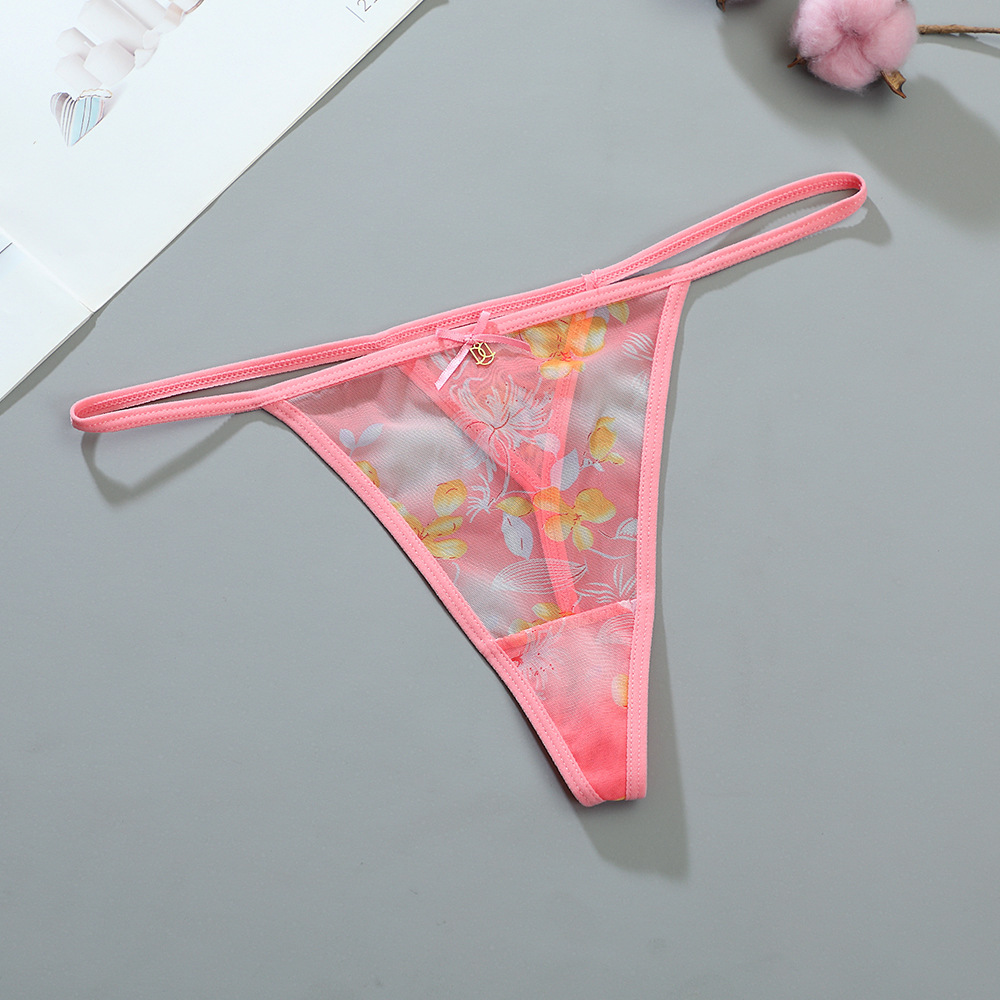 Printing Low Waist Thong Panties Sexy Lingerie display picture 5