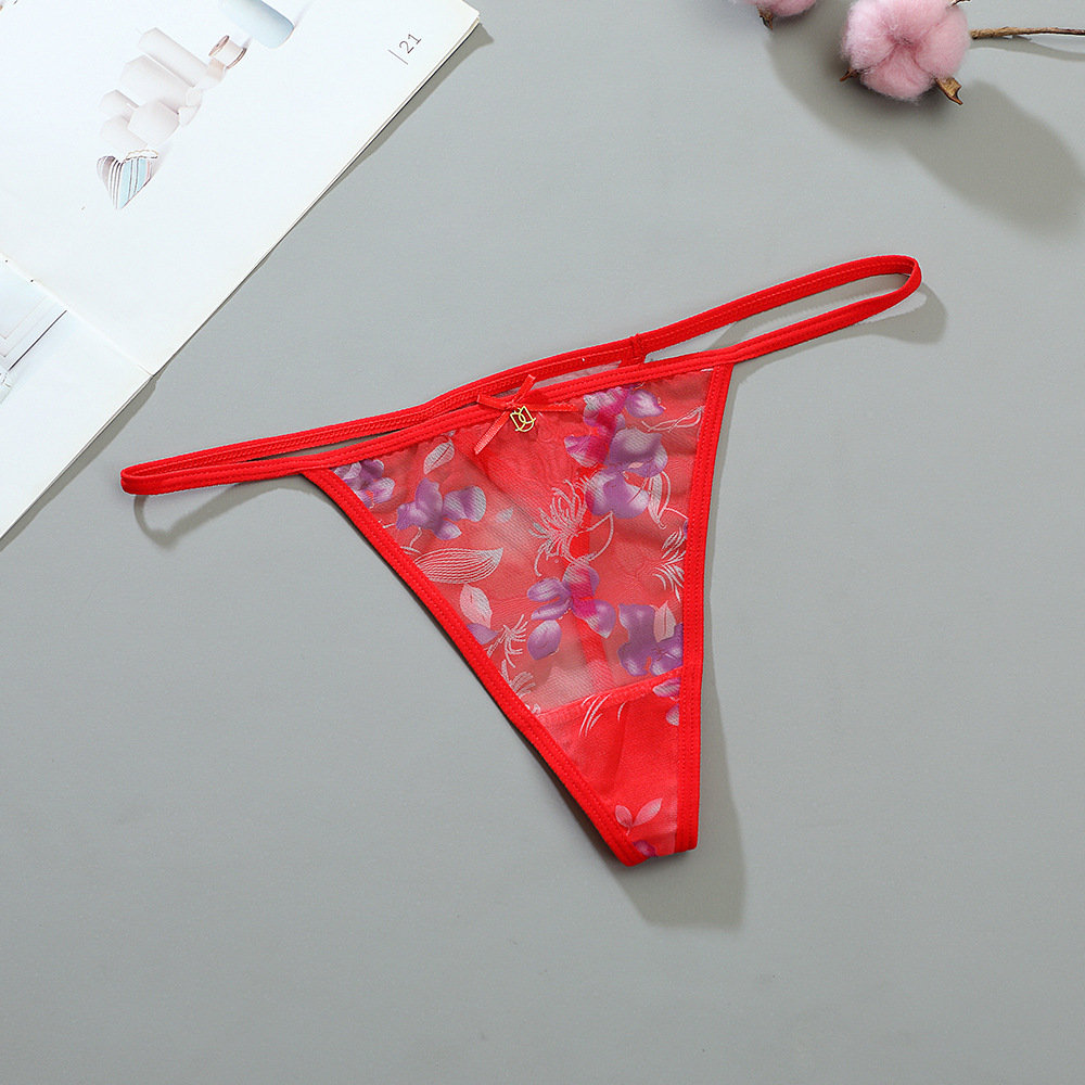 Printing Low Waist Thong Panties Sexy Lingerie display picture 8