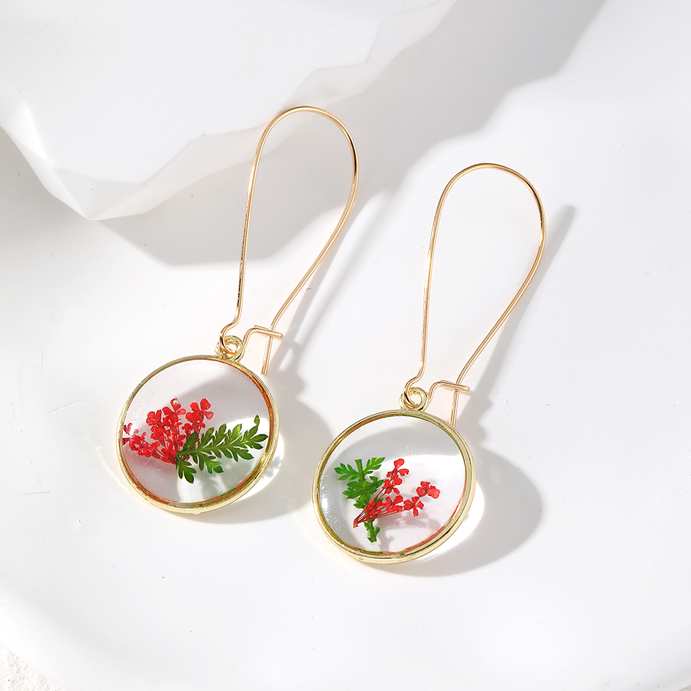 1 Pair Vacation Sweet Simple Style Flower Resin Drop Earrings display picture 1