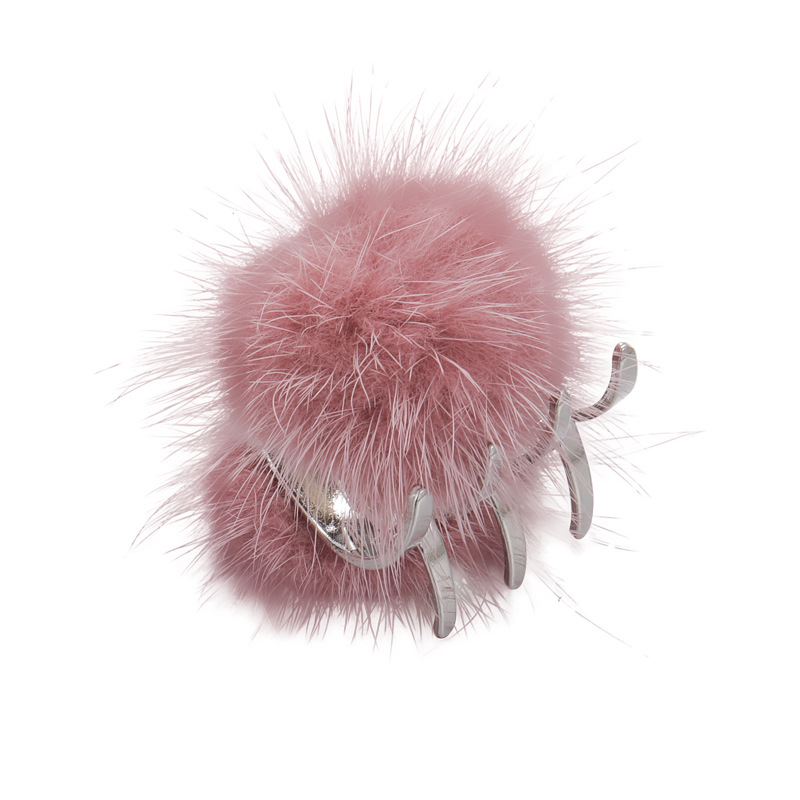Women's Simple Style Solid Color Alloy Hairball Plating Hair Claws display picture 9