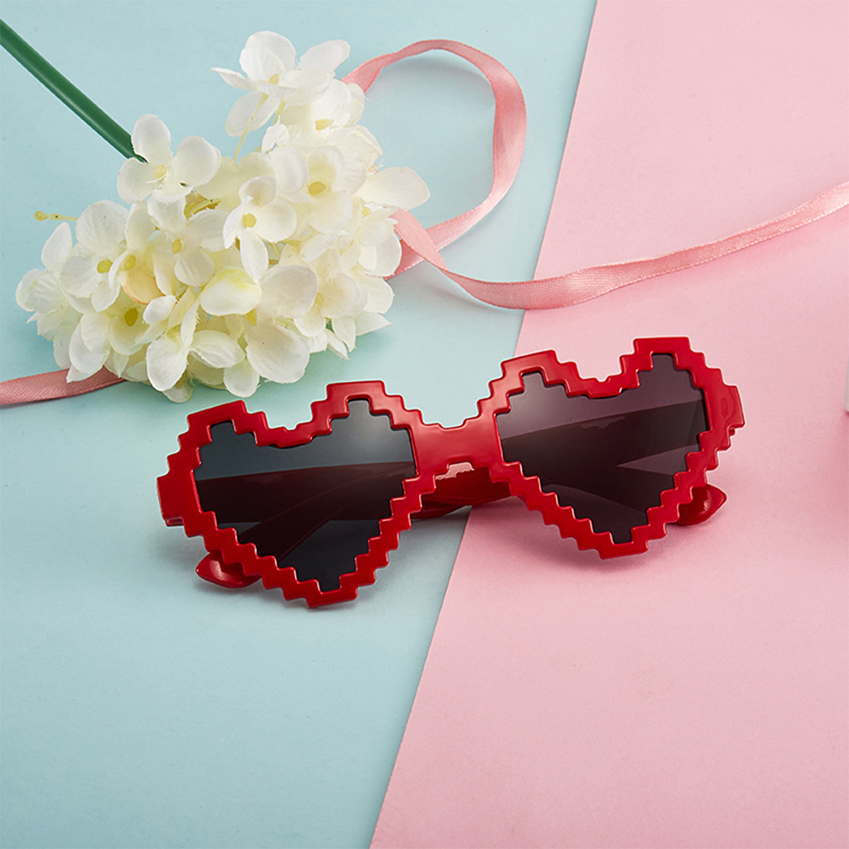 Funny Heart Shape Resin Special-shaped Mirror Full Frame Women's Sunglasses display picture 4
