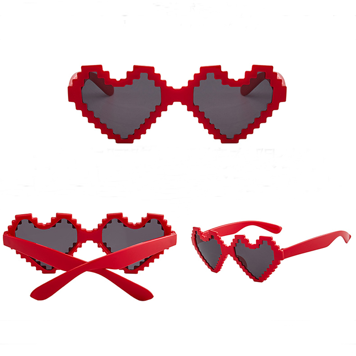 Funny Heart Shape Resin Special-shaped Mirror Full Frame Women's Sunglasses display picture 3