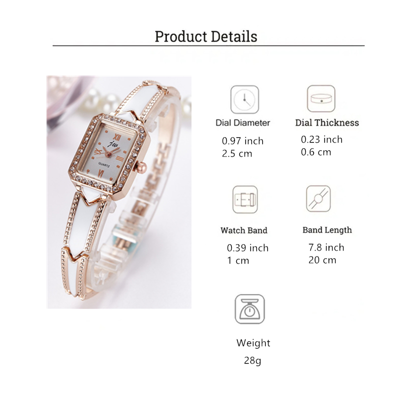 Classical Rectangle Quartz Women's Watches display picture 1