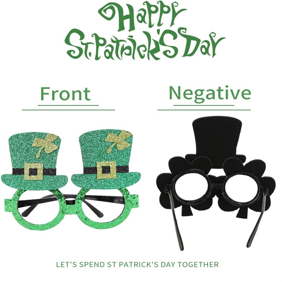 St. Patrick Cute Vintage Style Shamrock Plastic Party Carnival Party Blindfold display picture 8