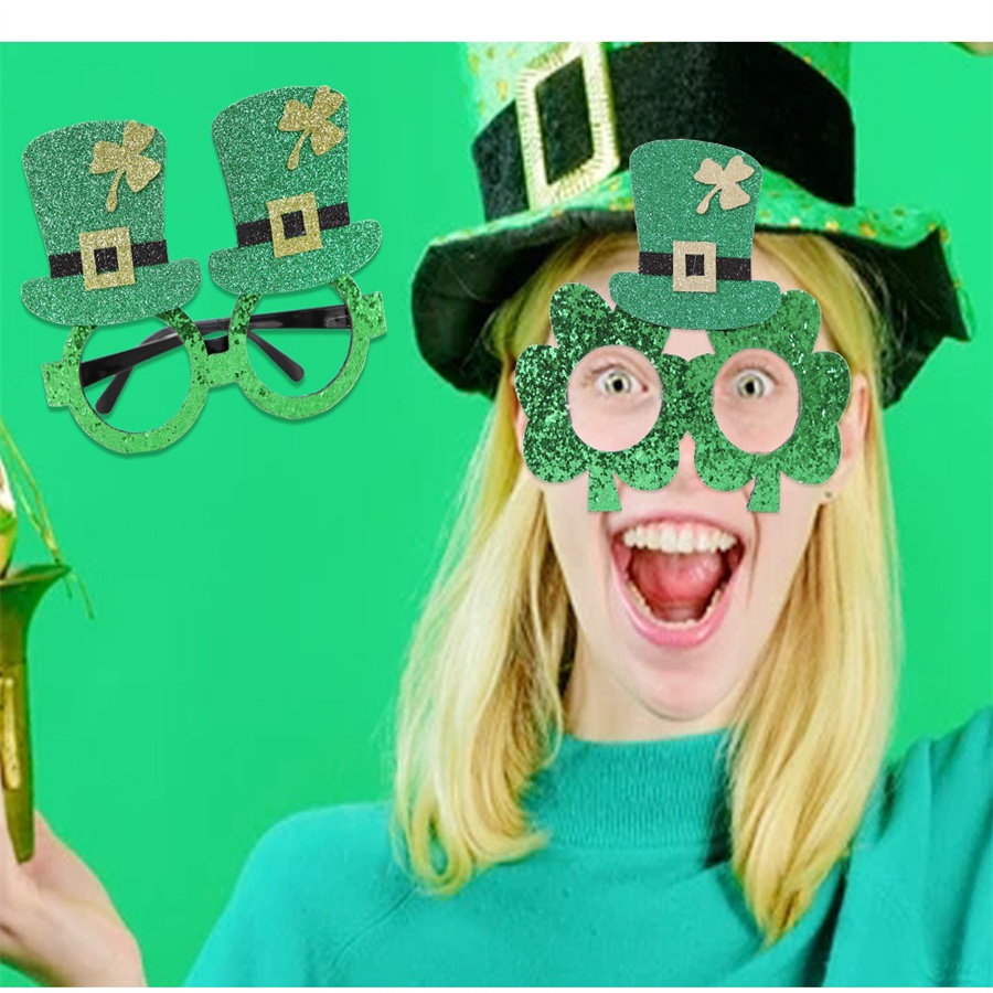St. Patrick Cute Vintage Style Shamrock Plastic Party Carnival Party Blindfold display picture 9
