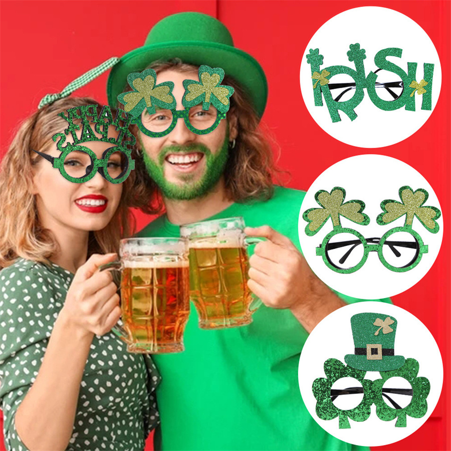 St. Patrick Cute Vintage Style Shamrock Plastic Party Carnival Party Blindfold display picture 10
