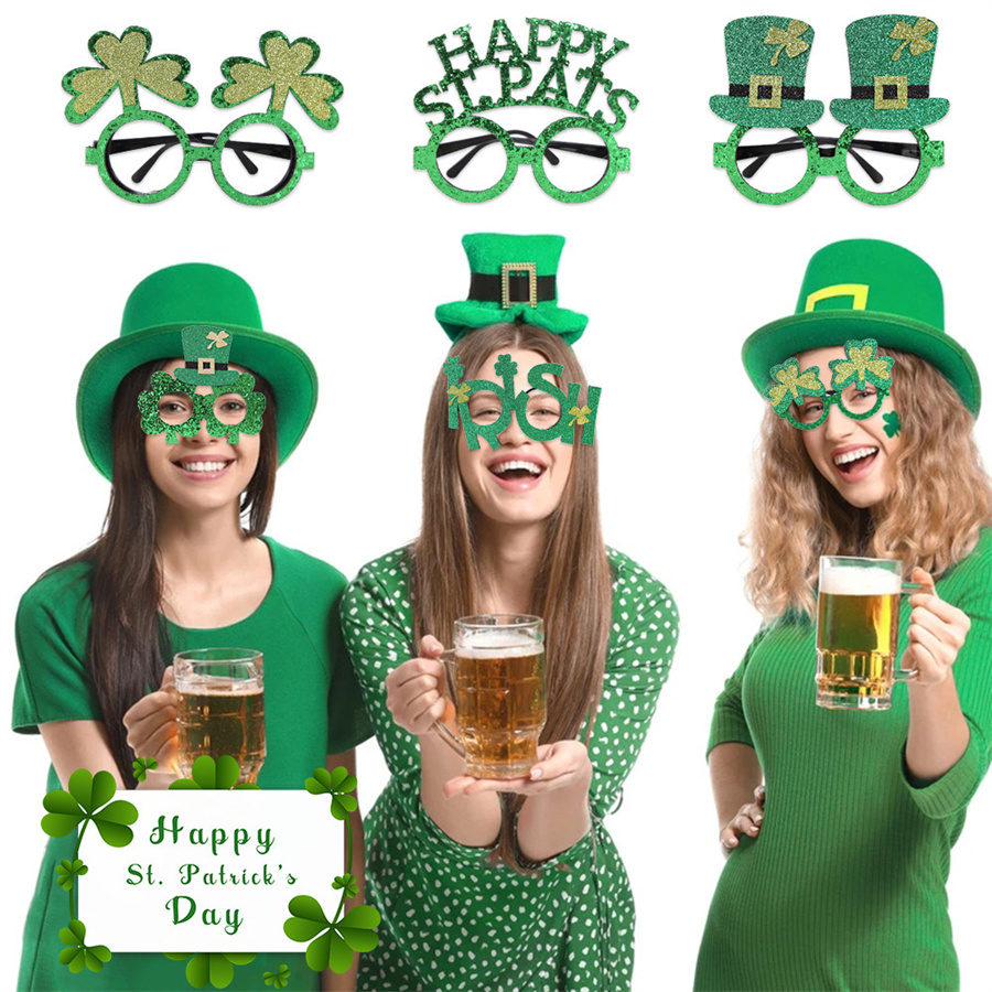 St. Patrick Cute Vintage Style Shamrock Plastic Party Carnival Party Blindfold display picture 11