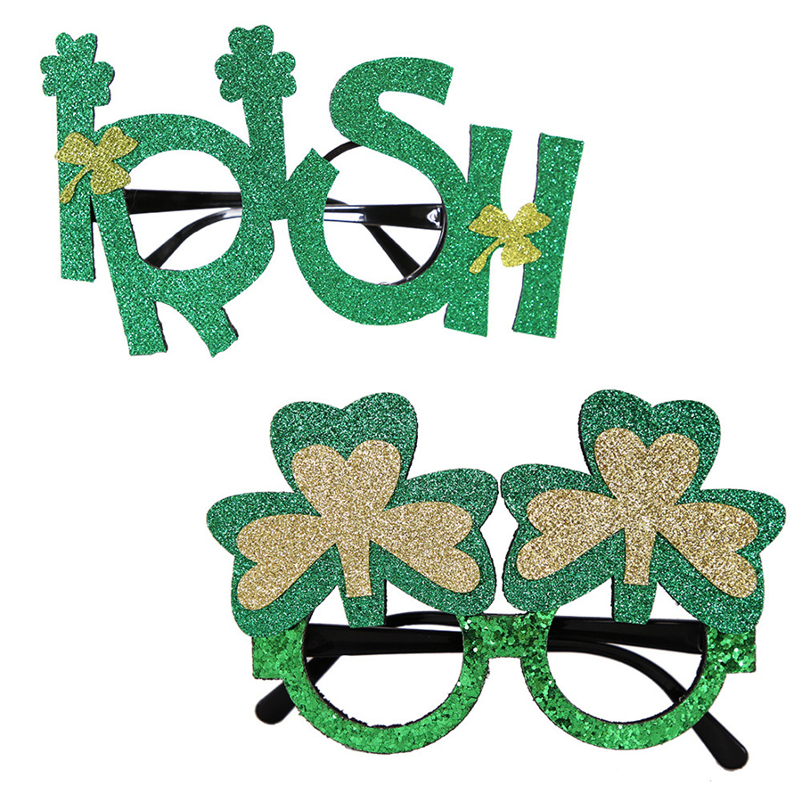 St. Patrick Cute Vintage Style Shamrock Plastic Party Carnival Party Blindfold display picture 12