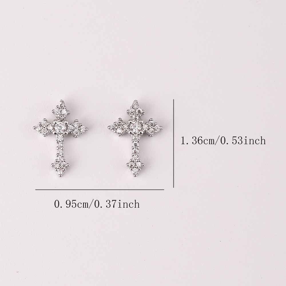 Gothic Simple Style Cross Metal Nail Decoration Accessories 6 Pieces display picture 5