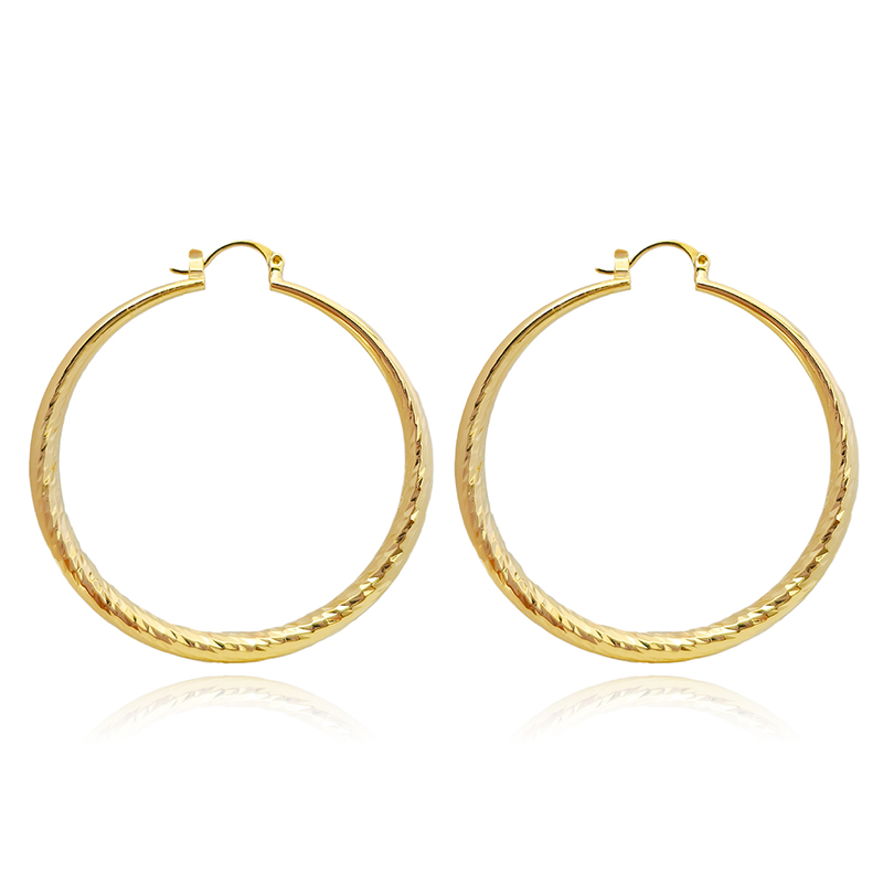 1 Pair Elegant Lady Round Plating Copper Gold Plated Earrings display picture 14