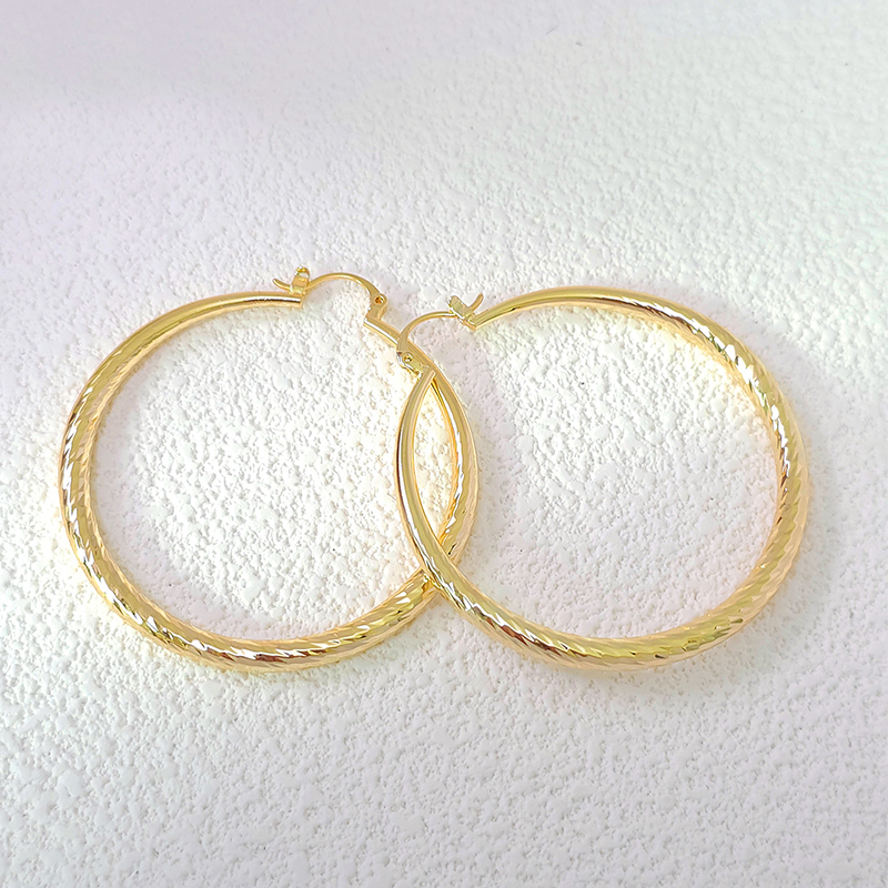 1 Pair Elegant Lady Round Plating Copper Gold Plated Earrings display picture 15