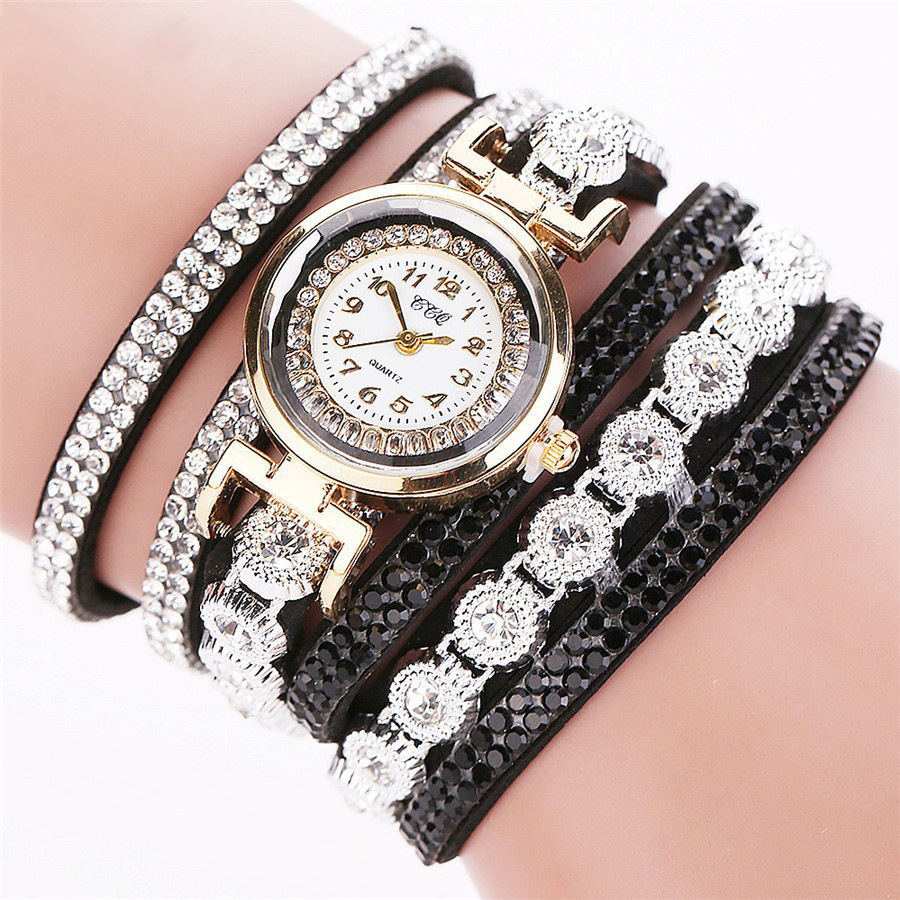Classic Style Solid Color Single Folding Buckle Quartz Women's Watches display picture 2