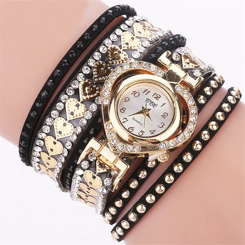 Classic Style Heart Shape Buckle Quartz Women's Watches display picture 5