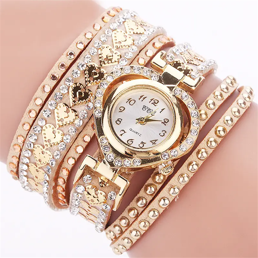 Classic Style Heart Shape Buckle Quartz Women's Watches display picture 2