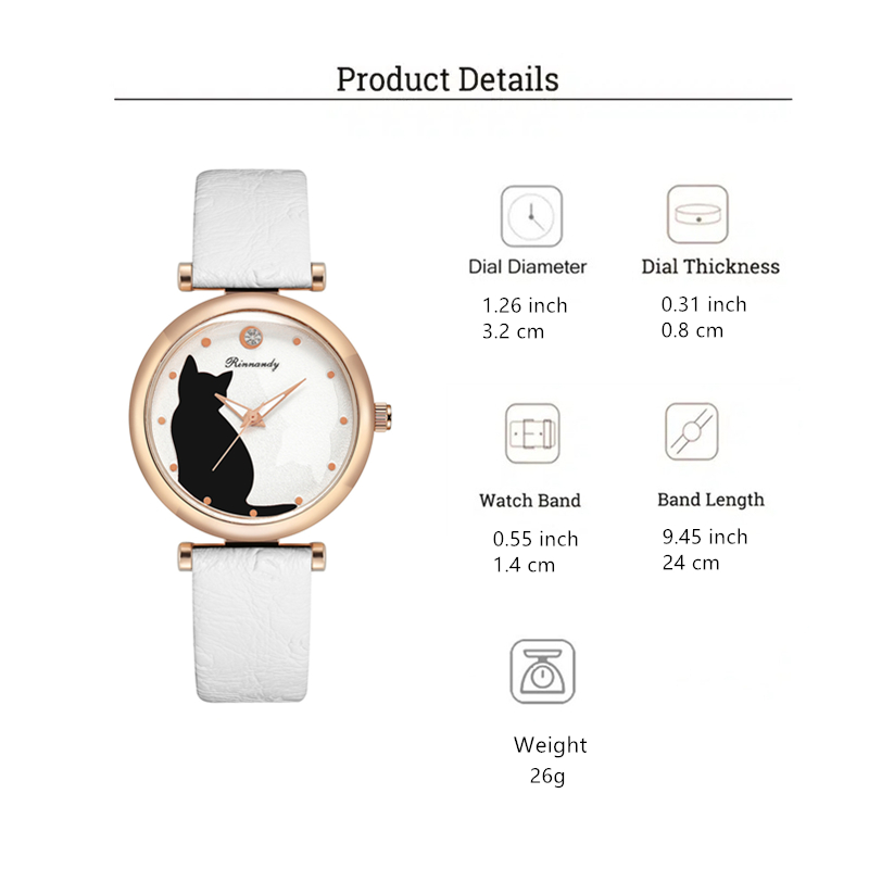 Elegante Estilo Simple Gato Hebilla Cuarzo Relojes De Mujer display picture 1