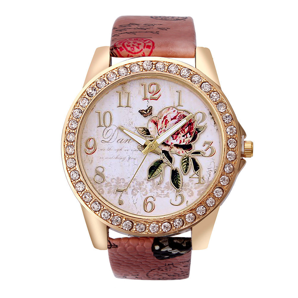 Lady Flower Buckle Quartz Women's Watches display picture 3