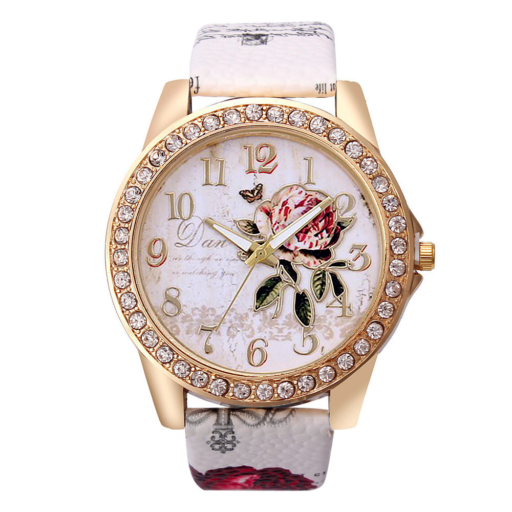 Lady Flower Buckle Quartz Women's Watches display picture 2
