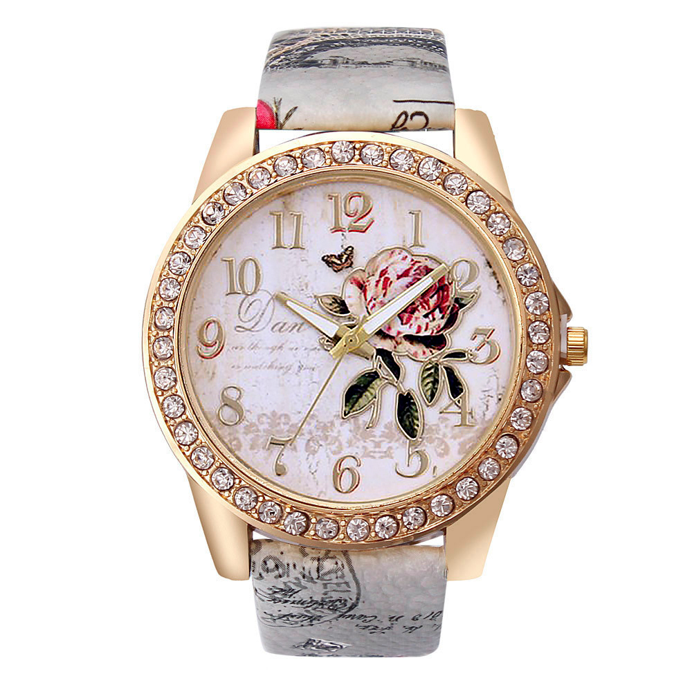 Lady Flower Buckle Quartz Women's Watches display picture 4