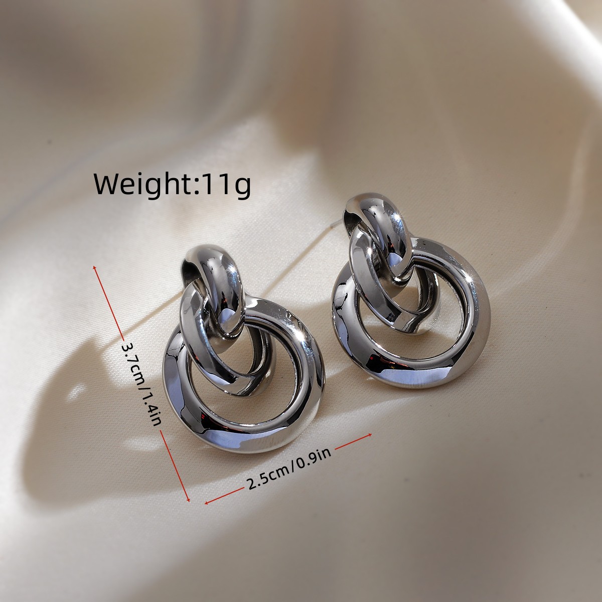 1 Pair Ig Style Simple Style Circle Plating Copper 18k Gold Plated Drop Earrings display picture 1