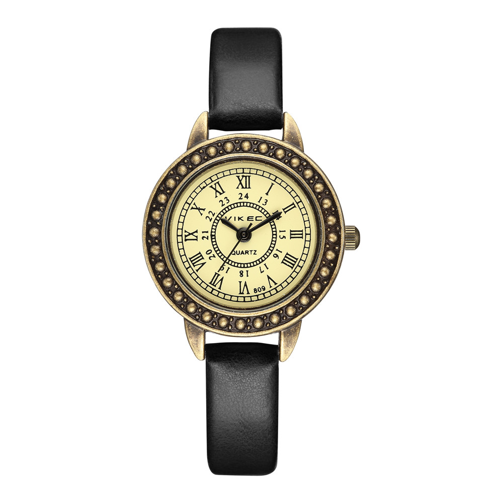 Vintage-Stil Farbblock Schnalle Quarz Frauen Uhren display picture 9