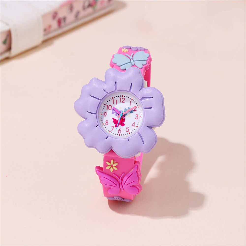 Mignon Fleur Boucle Quartz Enfants Montres display picture 4