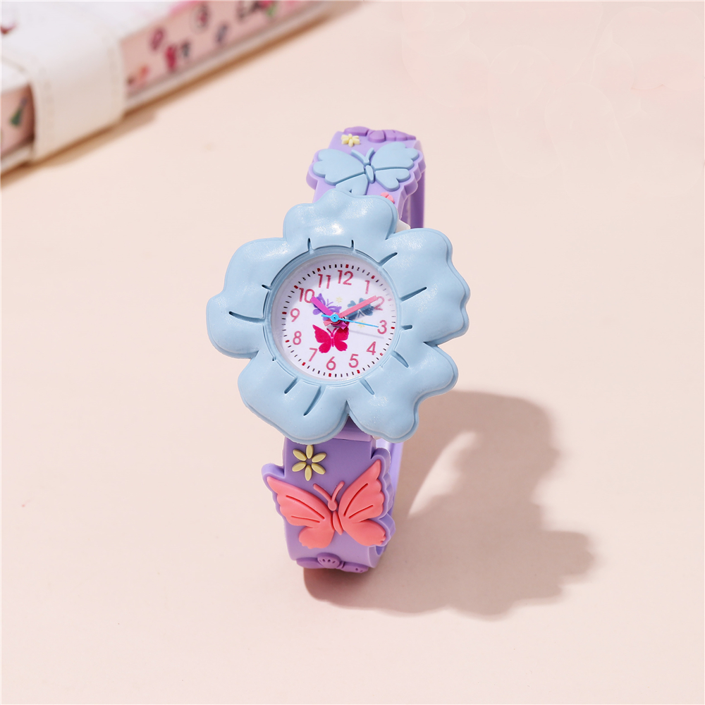 Mignon Fleur Boucle Quartz Enfants Montres display picture 3