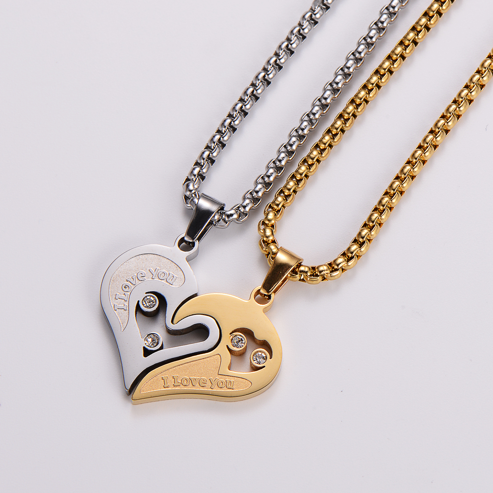 Stainless Steel 18K Gold Plated Simple Style Heart Shape Pendant Necklace display picture 1