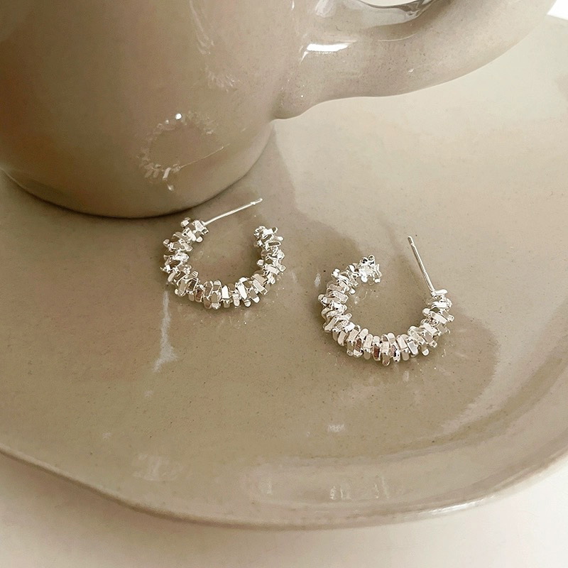 1 Pair Elegant Lady C Shape Plating Inlay Alloy Zircon Ear Studs display picture 1
