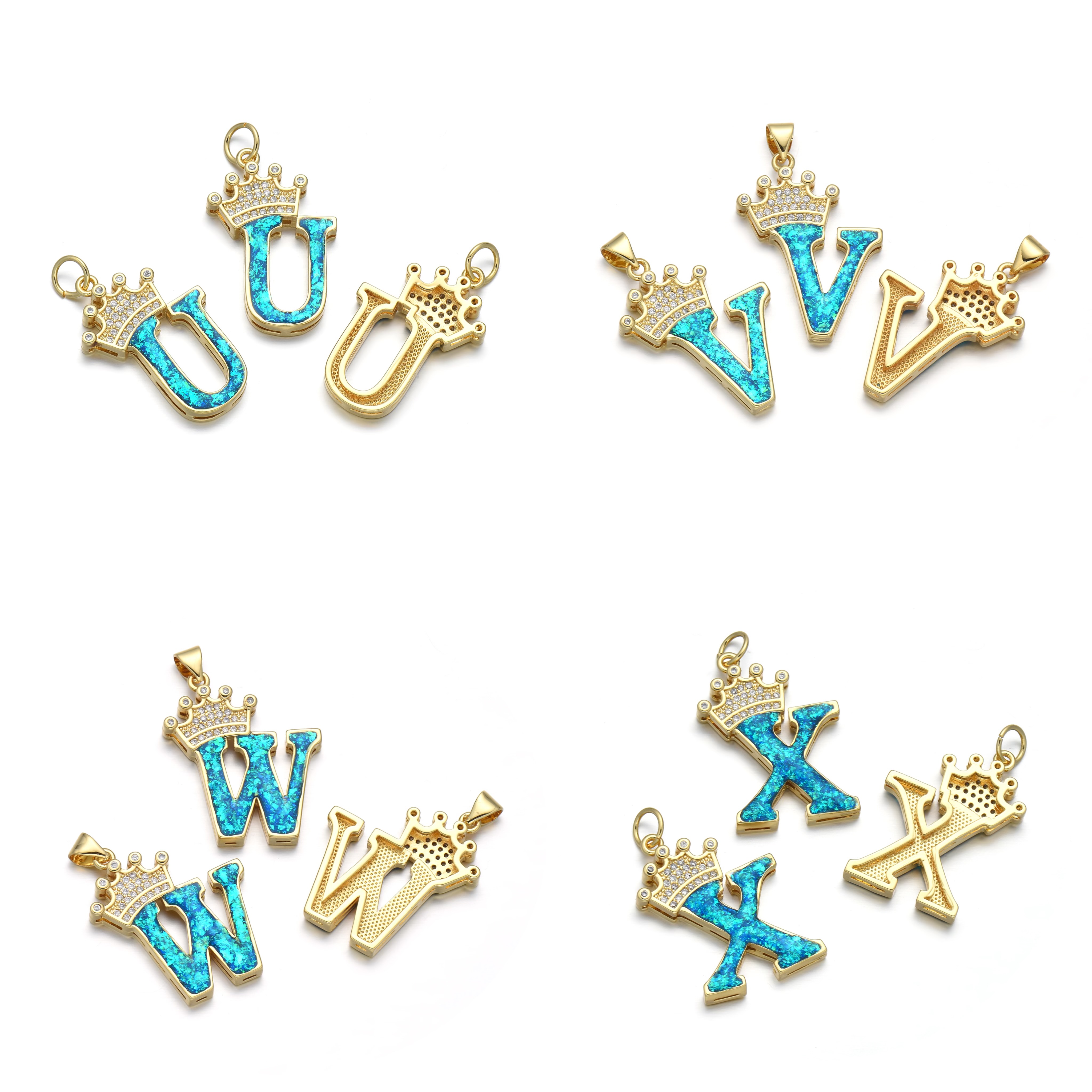 1 Piece Basic Letter Copper Plating Inlay Jewelry Accessories display picture 8