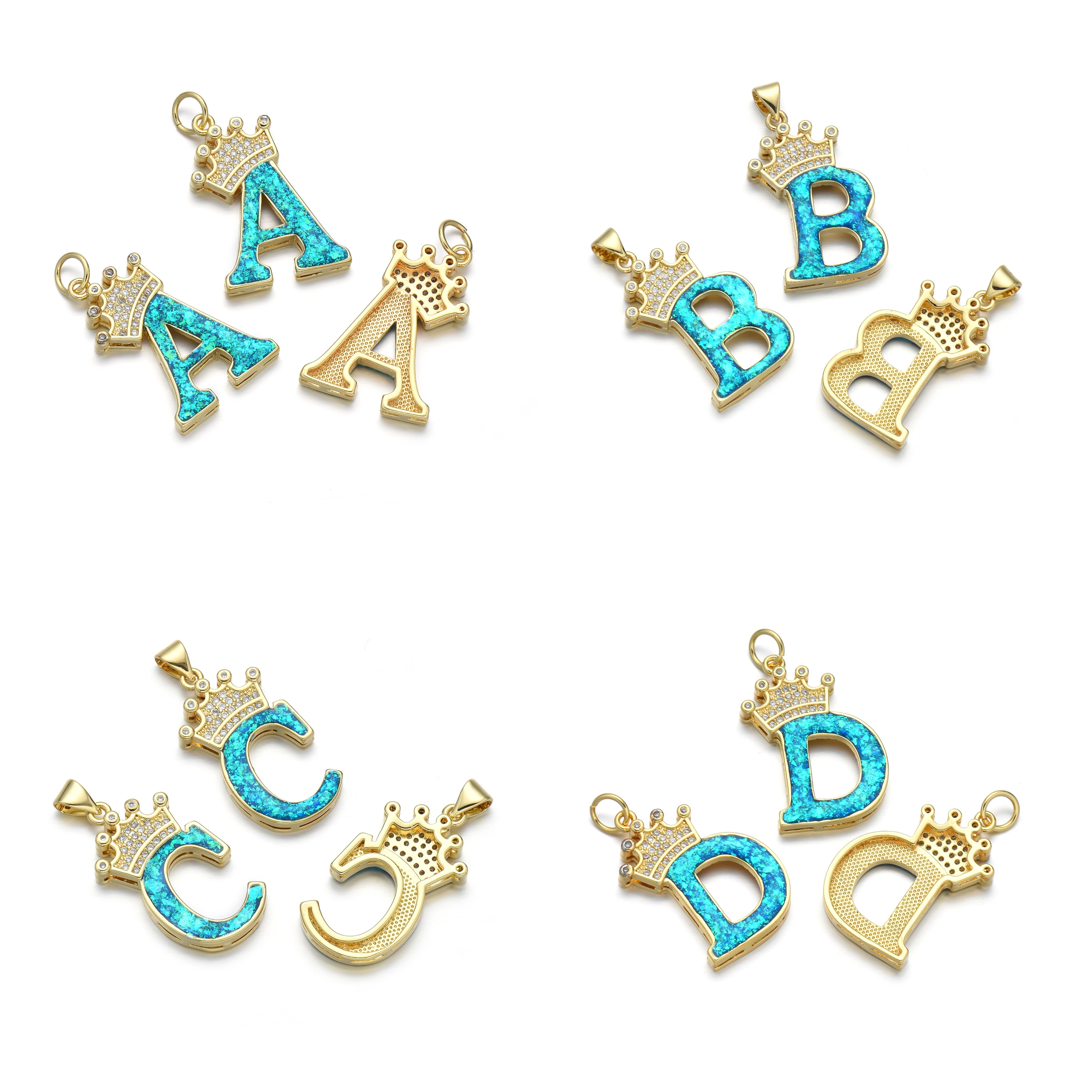 1 Piece Basic Letter Copper Plating Inlay Jewelry Accessories display picture 3