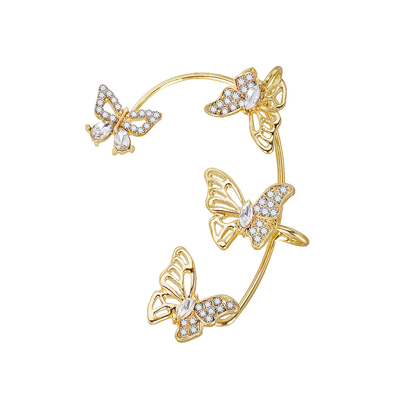 1 Piece IG Style Elegant Butterfly Hollow Out Alloy Zircon Ear Cuffs display picture 2