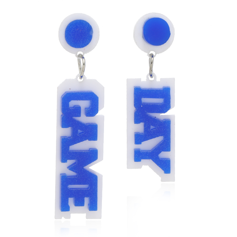 1 Pair Hip-hop Streetwear Letter Arylic Silver Plated Drop Earrings display picture 4