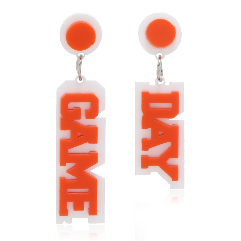 1 Pair Hip-hop Streetwear Letter Arylic Silver Plated Drop Earrings display picture 5