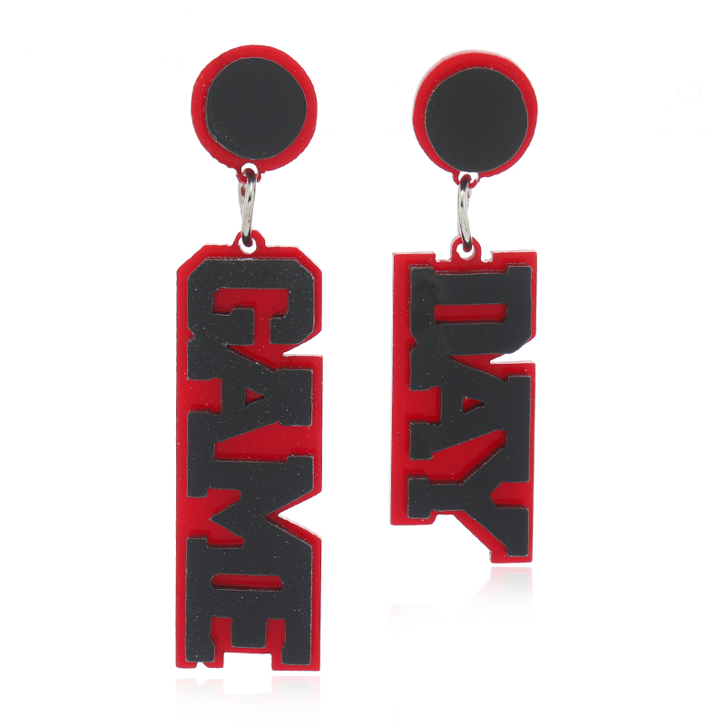 1 Pair Hip-hop Streetwear Letter Arylic Silver Plated Drop Earrings display picture 3