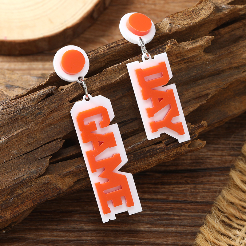 1 Pair Hip-hop Streetwear Letter Arylic Silver Plated Drop Earrings display picture 18