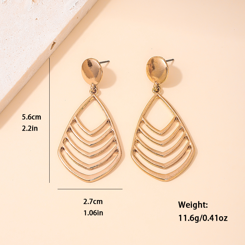 1 Pair Casual Simple Style Geometric Alloy Drop Earrings display picture 1