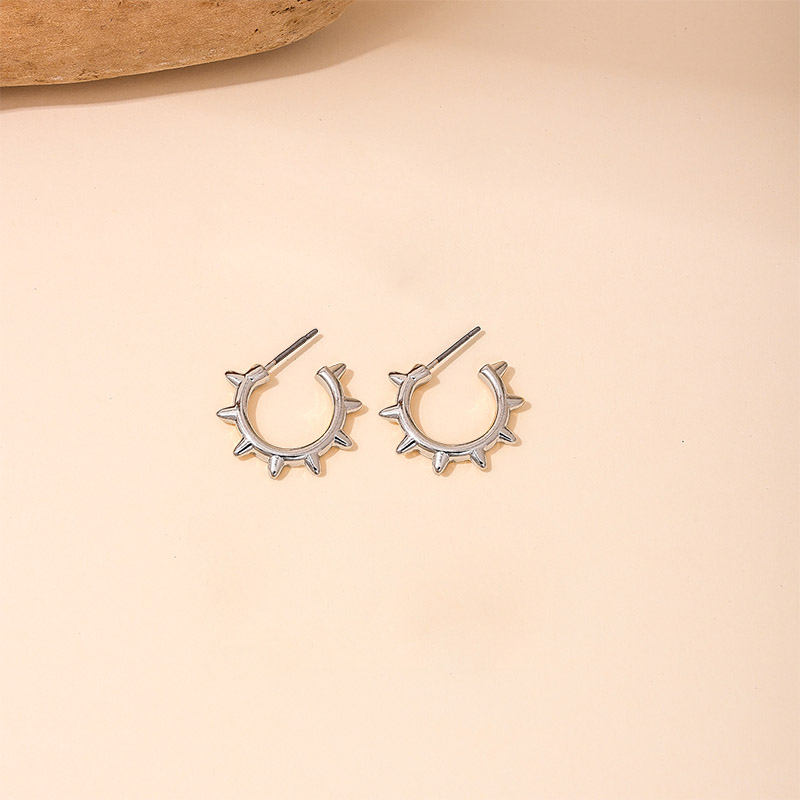 Wholesale Jewelry Punk Simple Style Gear Alloy Ear Studs display picture 1