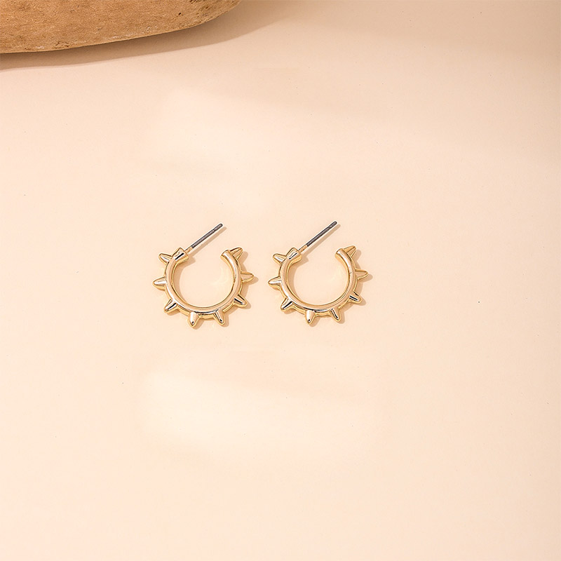Wholesale Jewelry Punk Simple Style Gear Alloy Ear Studs display picture 2