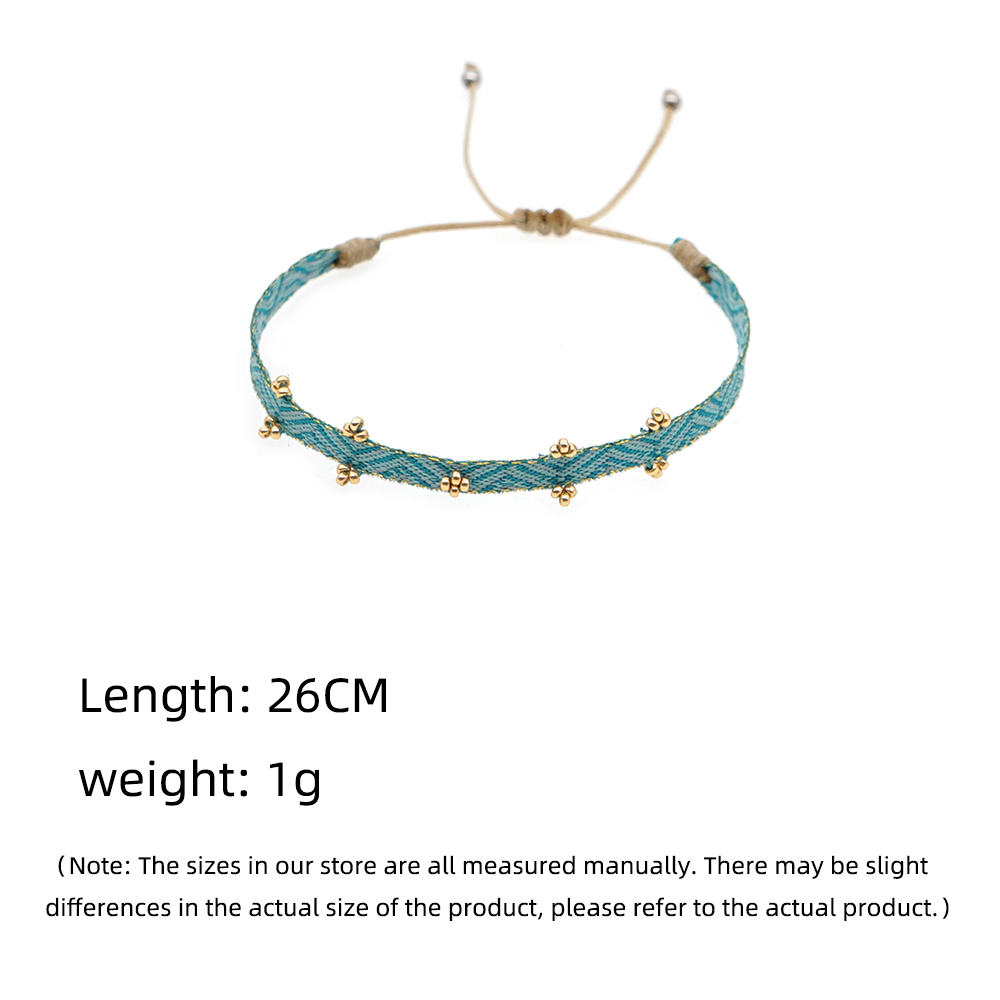 Style Ig Fait Main Bohémien Géométrique Verre En Tissu Tricot Unisexe Bracelets display picture 2