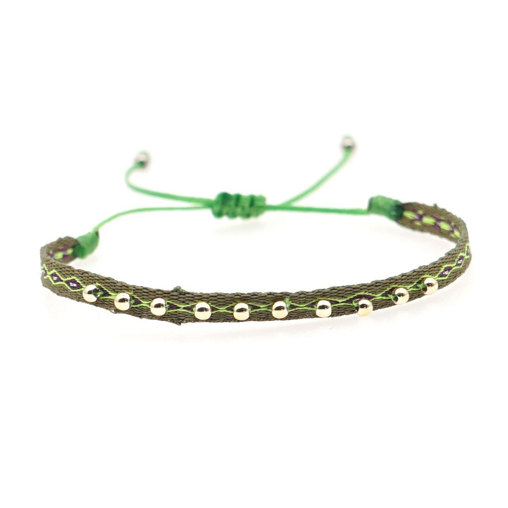 Style Ig Fait Main Bohémien Géométrique Verre En Tissu Tricot Unisexe Bracelets display picture 21