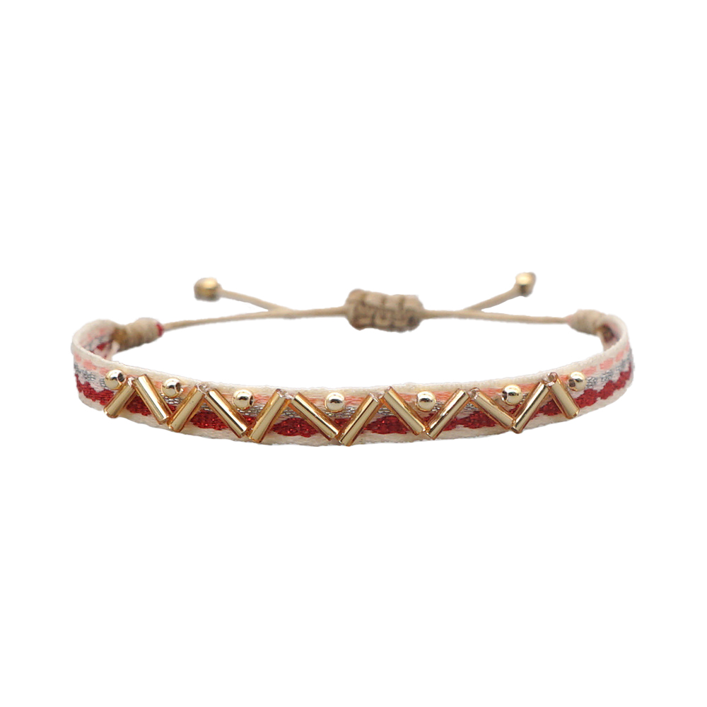 Style Ig Fait Main Bohémien Géométrique Verre En Tissu Tricot Unisexe Bracelets display picture 27