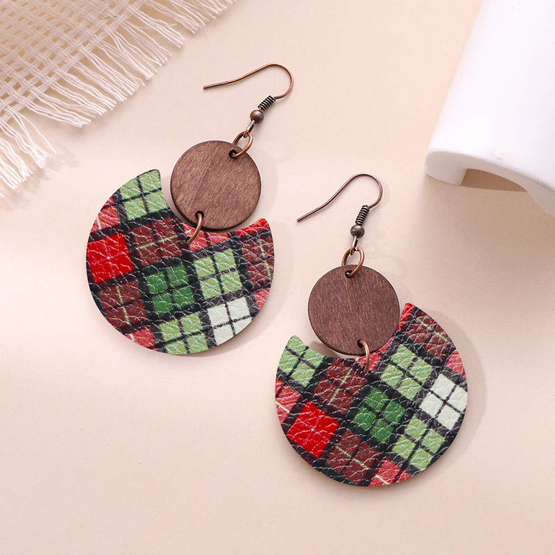1 Pair Simple Style Rainbow Pu Leather Drop Earrings display picture 4