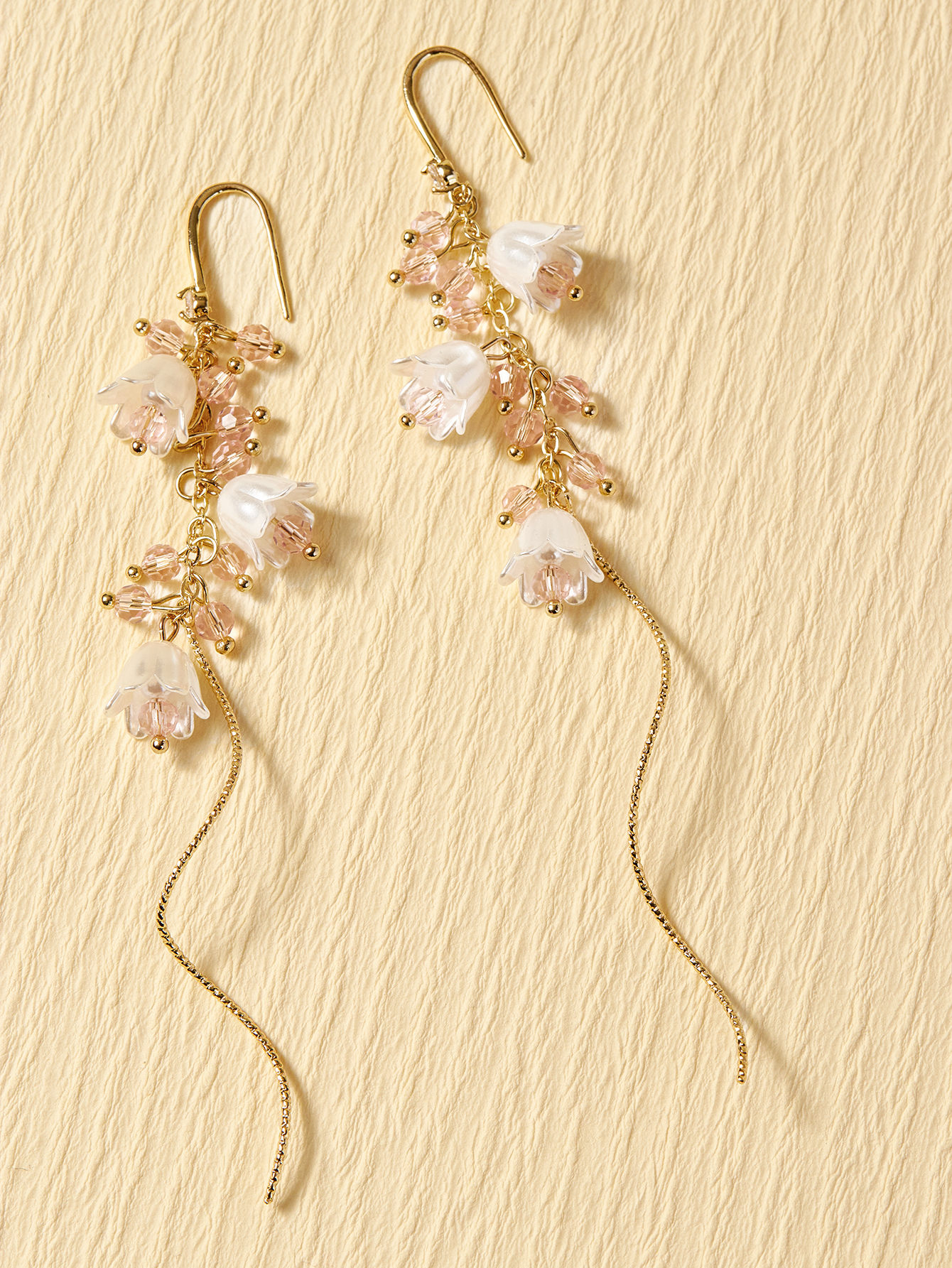 1 Pair Elegant Simple Style Flower Inlay Alloy Artificial Crystal Artificial Rhinestones Drop Earrings display picture 1