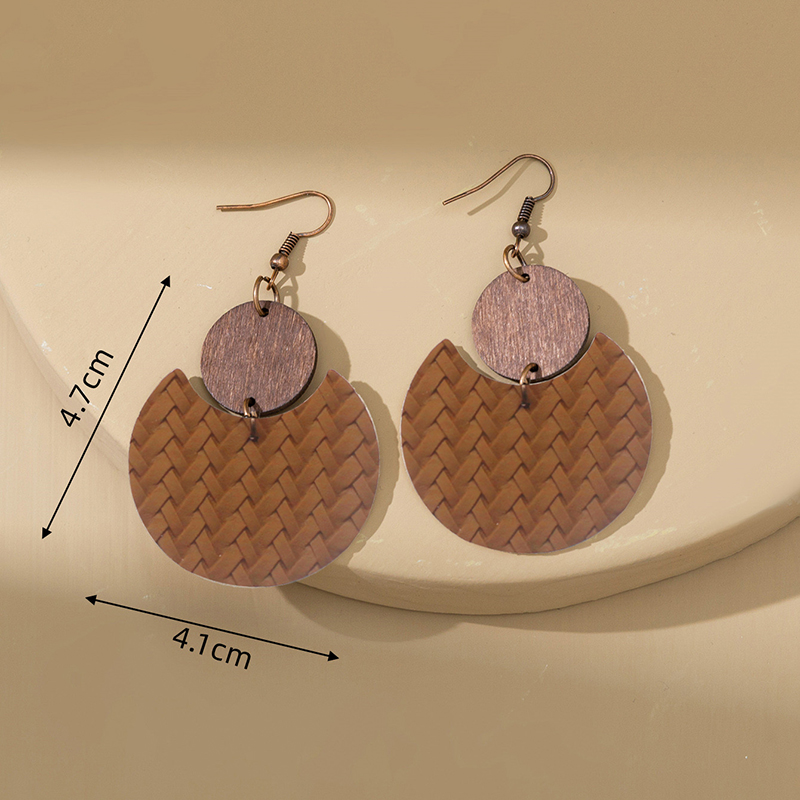 1 Pair Simple Style Rainbow Pu Leather Drop Earrings display picture 2