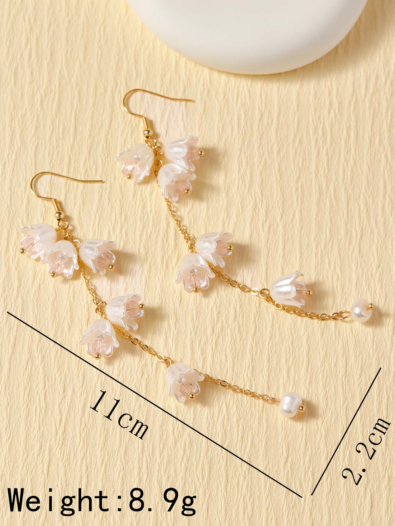 1 Pair Elegant Simple Style Flower Inlay Alloy Artificial Crystal Drop Earrings display picture 4