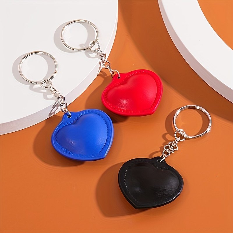 Casual Heart Shape Pu Leather Bag Pendant Keychain display picture 1