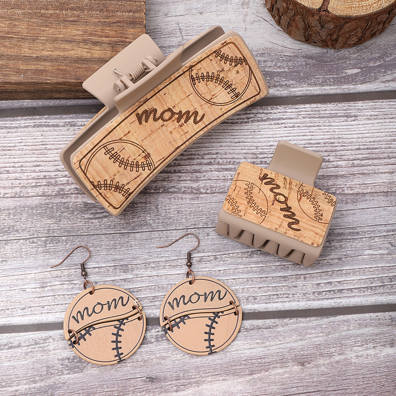 Simple Style Basketball Wood Women's Earrings display picture 5